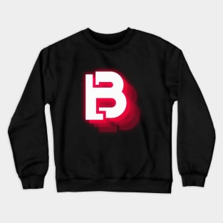 text effect red neon letter B apparel Crewneck Sweatshirt